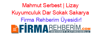 Mahmut+Serbest+|+Lizay+Kuyumculuk+Dar+Sokak+Sakarya Firma+Rehberim+Üyesidir!